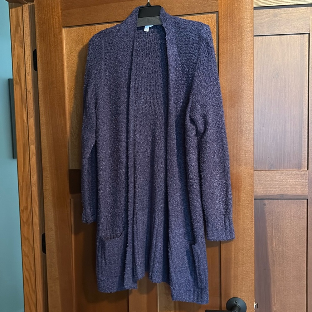 EUC open front blue cardigans